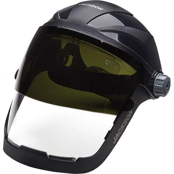 Jackson Safety - Nylon Gray Ratchet Adjustment Face Shield - Industrial Tool & Supply