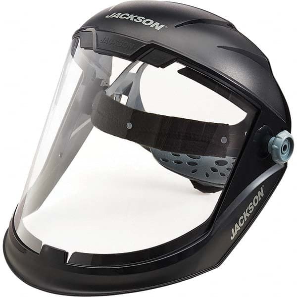 Jackson Safety - Nylon Gray Ratchet Adjustment Face Shield - Industrial Tool & Supply