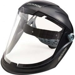 Jackson Safety - Nylon Gray Ratchet Adjustment Face Shield - Industrial Tool & Supply