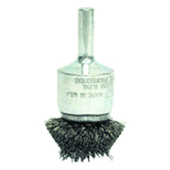 1″ Diameter - Steel Wire Flared End Brush - Industrial Tool & Supply