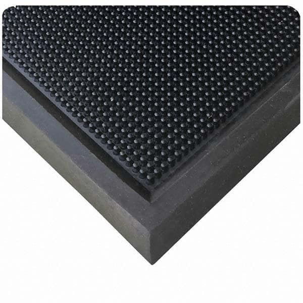 Wearwell - 24" Long x 16" Wide, Natural Rubber Surface, Boot Scrape Surface Entrance Matting - Industrial Tool & Supply