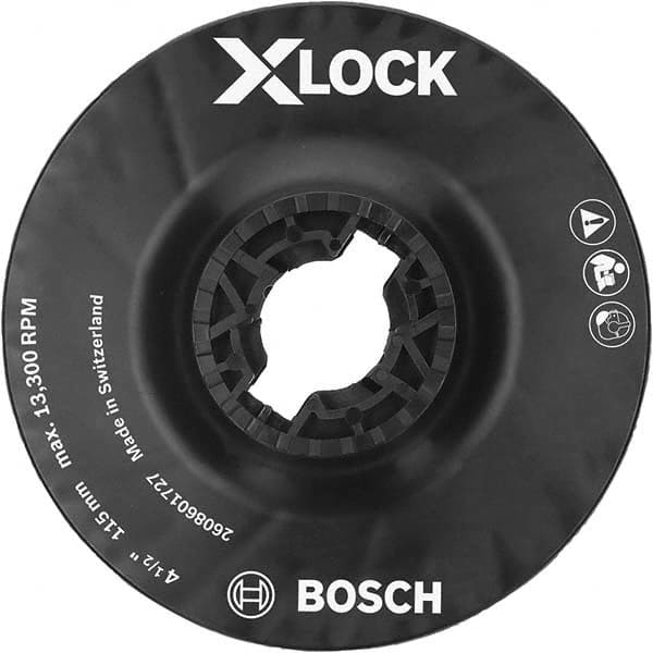 Bosch - Disc Backing Pads Backing Pad Type: Disc Backing Pad Pad Diameter (Inch): 4-1/2 - Industrial Tool & Supply