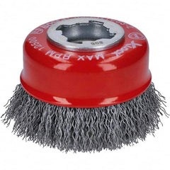 Bosch - 3" Diam 0.012" X-LOCK Carbon Steel Fill Cup Brush - Industrial Tool & Supply