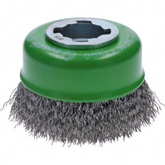 Bosch - 3" Diam 0.012" X-LOCK Carbon Steel Fill Cup Brush - Industrial Tool & Supply