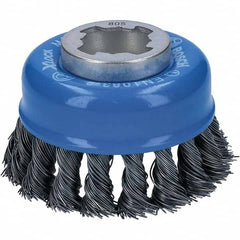 Bosch - 3" Diam 0.012" X-LOCK Carbon Steel Fill Cup Brush - Industrial Tool & Supply