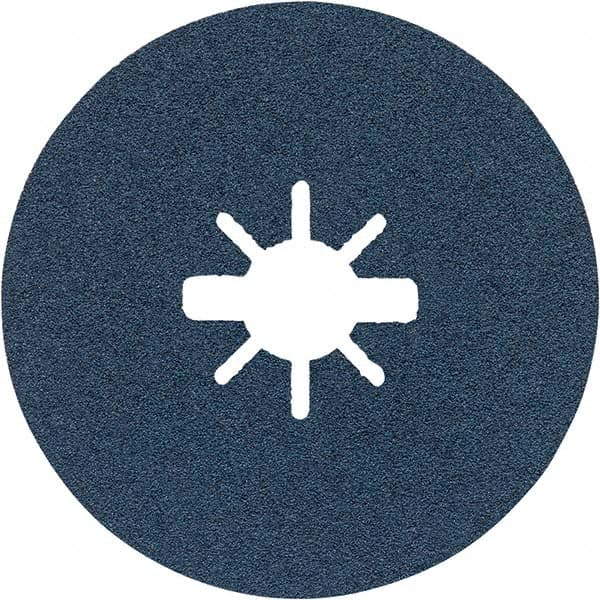 Bosch - Fiber Discs; Disc Diameter (Inch): 4-1/2 ; Abrasive Material: Zirconia Alumina ; Grade: Coarse ; Grit: 80 ; Center Hole Size (Inch): 0 ; Series: X-LOCK - Exact Industrial Supply
