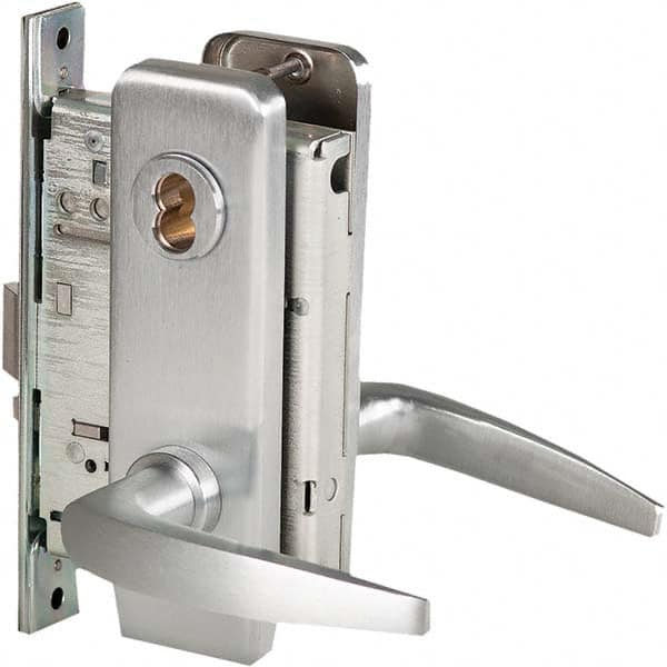 Best - Office Lever Lockset for 1-3/4" Thick Doors - Industrial Tool & Supply