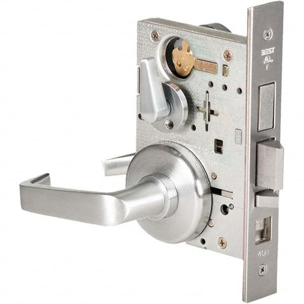 Best - Office Lever Lockset for 1-3/4" Thick Doors - Industrial Tool & Supply
