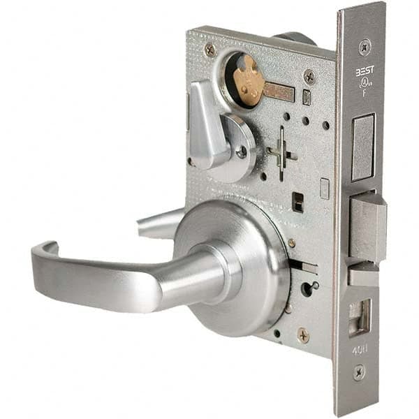 Best - Office Lever Lockset for 1-3/4" Thick Doors - Industrial Tool & Supply