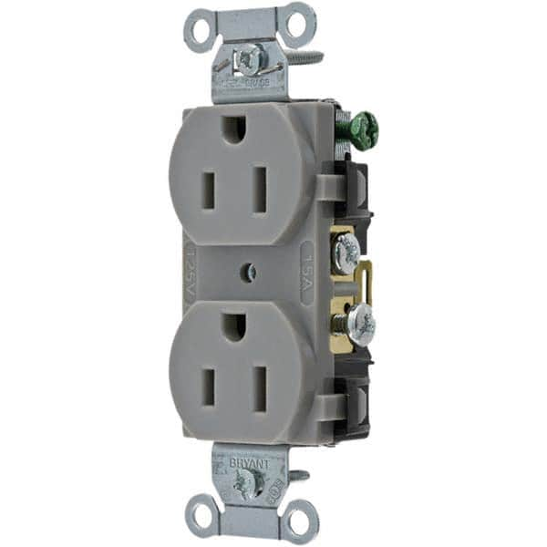 Bryant Electric - Straight Blade Receptacles Receptacle Type: Duplex Receptacle Grade: Commercial - Industrial Tool & Supply