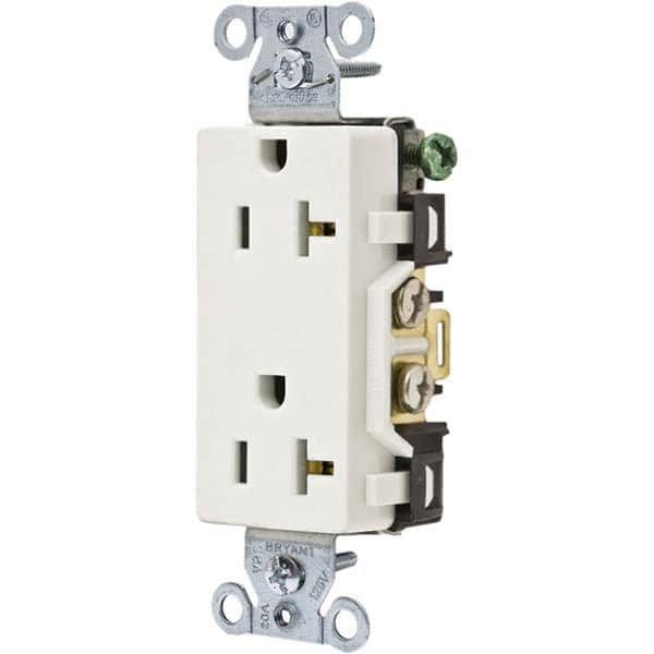 Bryant Electric - Straight Blade Receptacles Receptacle Type: Duplex Receptacle Grade: Commercial - Industrial Tool & Supply