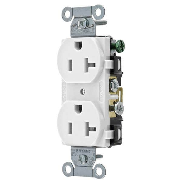 Bryant Electric - Straight Blade Receptacles Receptacle Type: Duplex Receptacle Grade: Commercial - Industrial Tool & Supply