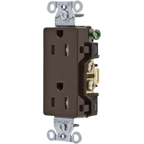 Bryant Electric - Straight Blade Receptacles Receptacle Type: Duplex Receptacle Grade: Commercial - Industrial Tool & Supply