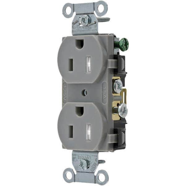 Bryant Electric - Straight Blade Receptacles Receptacle Type: Duplex Receptacle Grade: Commercial - Industrial Tool & Supply