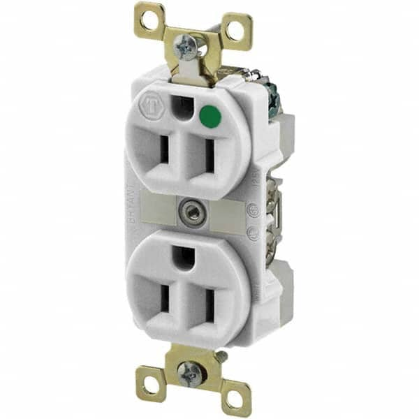 Bryant Electric - Straight Blade Receptacles Receptacle Type: Duplex Receptacle Grade: Hospital - Industrial Tool & Supply