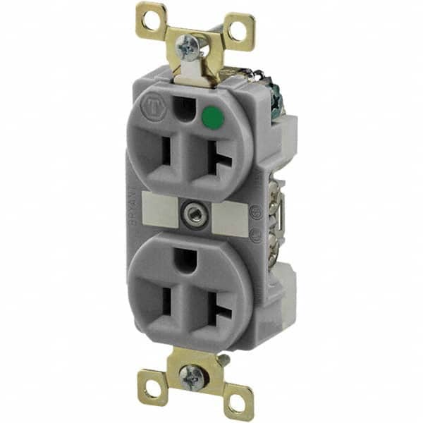 Bryant Electric - Straight Blade Receptacles Receptacle Type: Duplex Receptacle Grade: Hospital - Industrial Tool & Supply