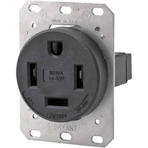 Bryant Electric - Straight Blade Receptacles Receptacle Type: Single Receptacle Grade: Industrial - Industrial Tool & Supply