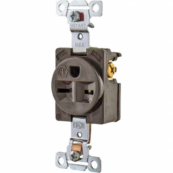 Bryant Electric - Straight Blade Receptacles Receptacle Type: Single Receptacle Grade: Industrial - Industrial Tool & Supply