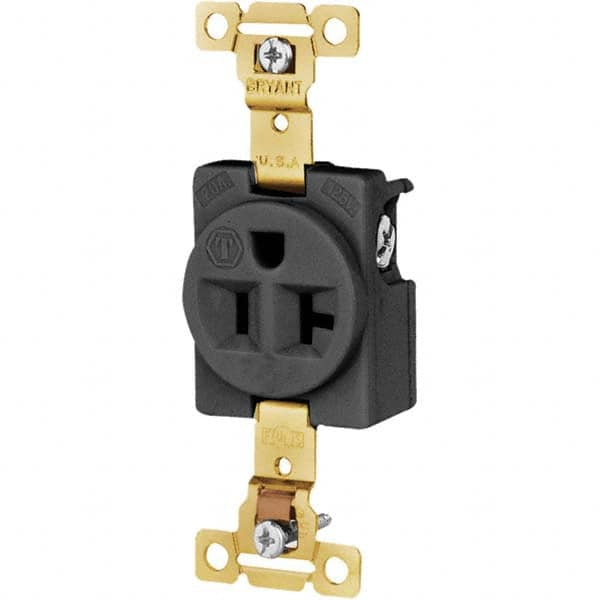 Bryant Electric - Straight Blade Receptacles Receptacle Type: Single Receptacle Grade: Industrial - Industrial Tool & Supply