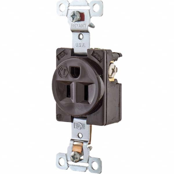 Bryant Electric - Straight Blade Receptacles Receptacle Type: Single Receptacle Grade: Industrial - Industrial Tool & Supply