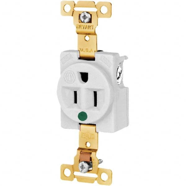 Bryant Electric - Straight Blade Receptacles Receptacle Type: Single Receptacle Grade: Hospital - Industrial Tool & Supply