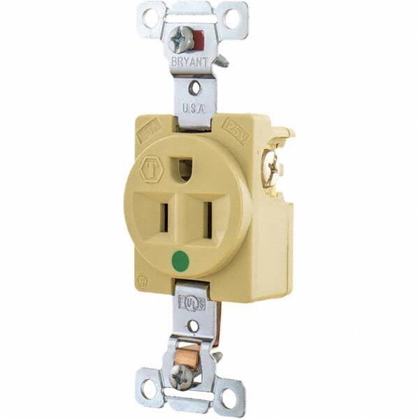 Bryant Electric - Straight Blade Receptacles Receptacle Type: Single Receptacle Grade: Hospital - Industrial Tool & Supply