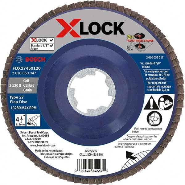 Bosch - Flap Discs Abrasive Type: Coated Flap Disc Type: Type 27 - Industrial Tool & Supply
