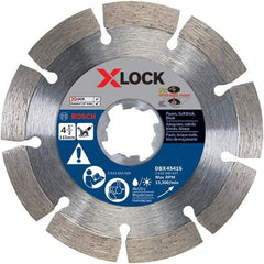 Wet & Dry Cut Saw Blade: 4-1/2″ Dia, 7/8″ Arbor Hole, 0.25″ Kerf Width Use on Abrasive Material & Ceramic Tile, X-Lock Arbor