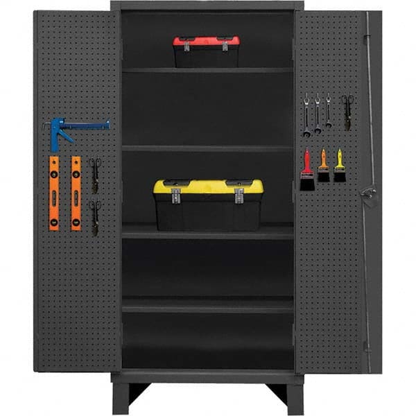 Durham - 4 Shelf Pegboard Storage Cabinet - Industrial Tool & Supply