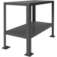 Durham - Stationary Work Benches, Tables Type: Machine Work Table Top Material: 16 Gauge Steel - Industrial Tool & Supply