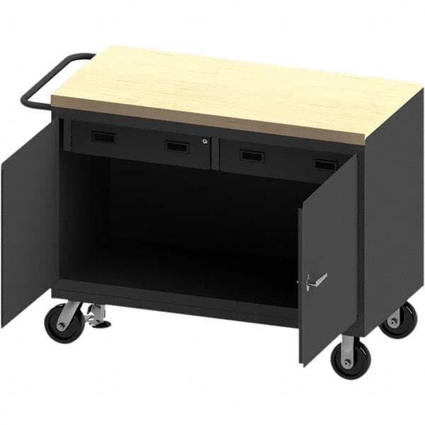 Durham - Mobile Work Benches Type: Cabinet Bench Length: 54-1/8 (Inch) - Industrial Tool & Supply