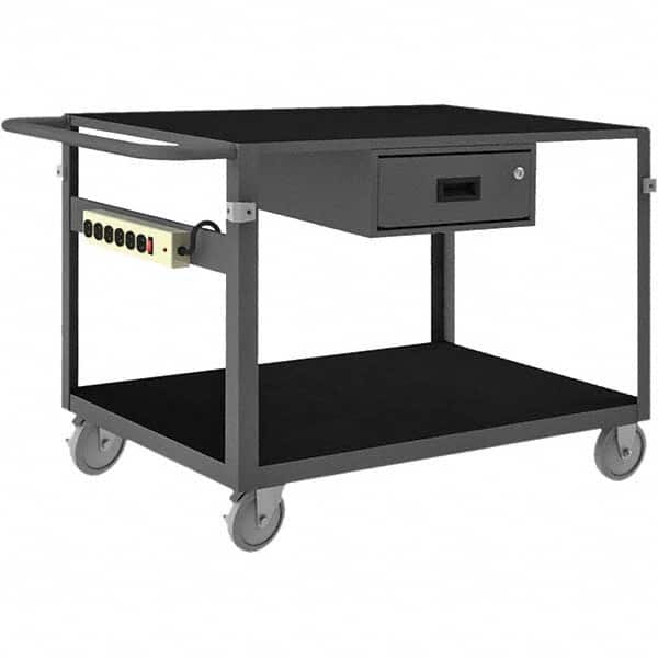 Durham - 1,000 Lb Capacity, 25-1/8" Wide x 42-11/16" Long x 34" High Instrument Cart - Industrial Tool & Supply