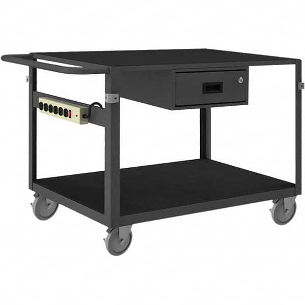 Durham - 1,000 Lb Capacity, 25-1/8" Wide x 42-11/16" Long x 34" High Instrument Cart - Industrial Tool & Supply