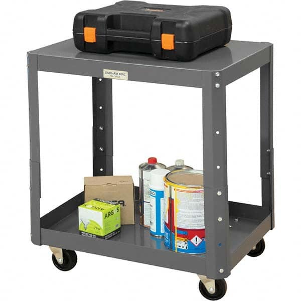 Durham - Stationary Work Benches, Tables Type: Machine Work Table Top Material: 16 Gauge Steel - Industrial Tool & Supply