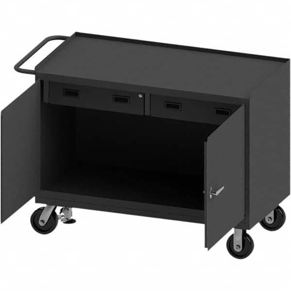 Durham - Mobile Work Benches Type: Cabinet Bench Length: 54-1/8 (Inch) - Industrial Tool & Supply