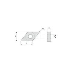 Turning Insert:  DNMG434SH T6130,  Solid Carbide TiCN & TiN Finish,  Neutral,  1/2″ Inscribed Circle,  0.0630″ Corner Radius,  55.0 &deg N/A Diamond,  Series  DNMG