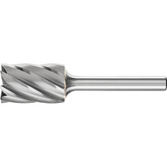 PFERD - SB-6, 5/8" Cut Diam, 1/4" Shank Diam, Carbide End Cut Aluma Cut Cylinder with End Cut Burr - Exact Industrial Supply