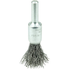 3/8″ Steel Fill Crimped Wire End Brush, .0118″ Steel Fill - Industrial Tool & Supply
