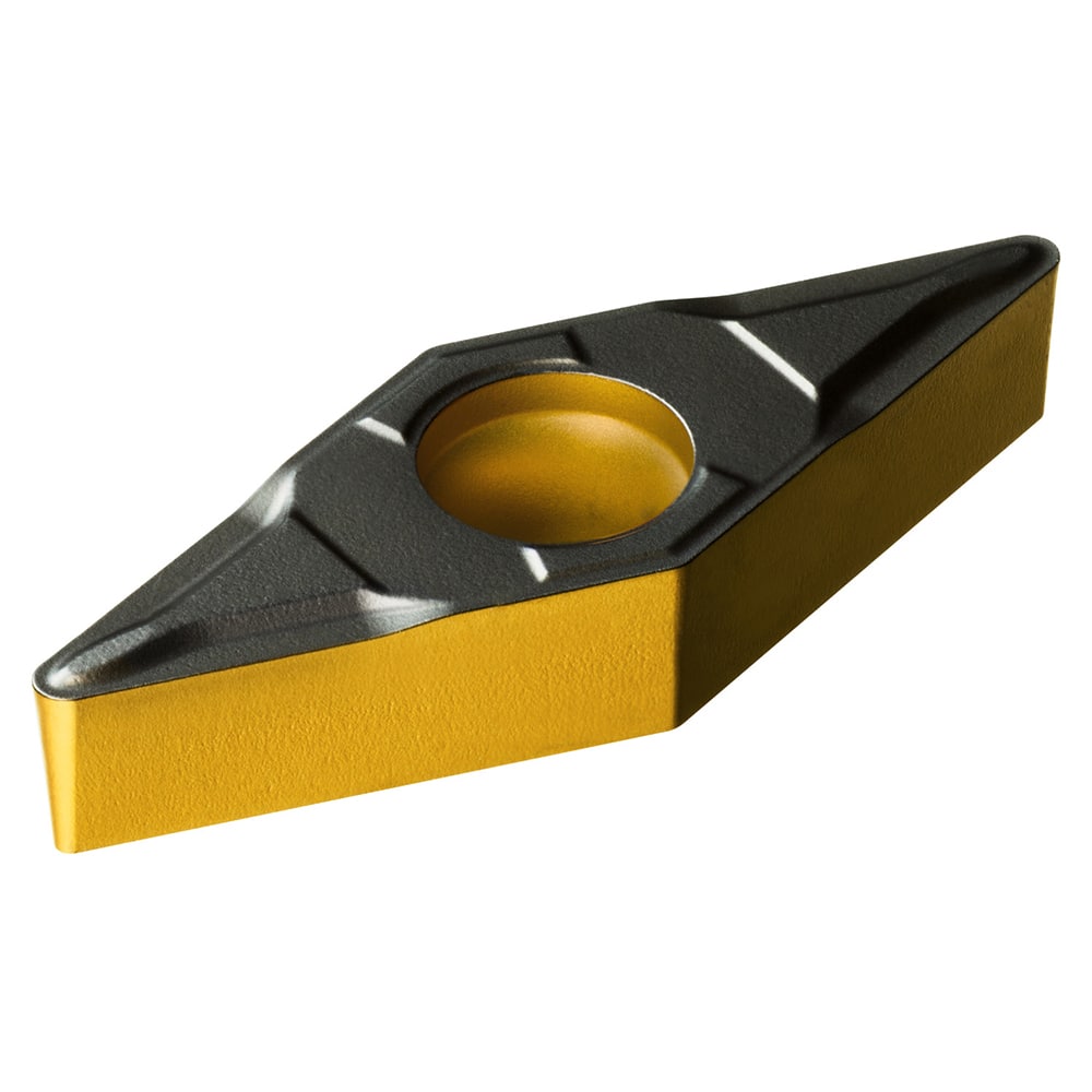VBMT332-PF 4415 Carbide Turning Insert Al2O3/TiN/TiCN Finish, Neutral, 3/8″ Inscribed Circle, 0.0313″ Corner Radius, 3/16″ Thick, 35° Trigon