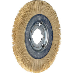 PFERD - Wheel Brushes; Outside Diameter (Inch): 6 ; Wire Type: Crimped ; Fill Material: Nylon; Silicon Carbide ; Trim Length (Inch): 1-1/8 ; Filament Wire Diameter Range: 0.0100-0.0199 ; Maximum RPM: 6000.000 - Exact Industrial Supply