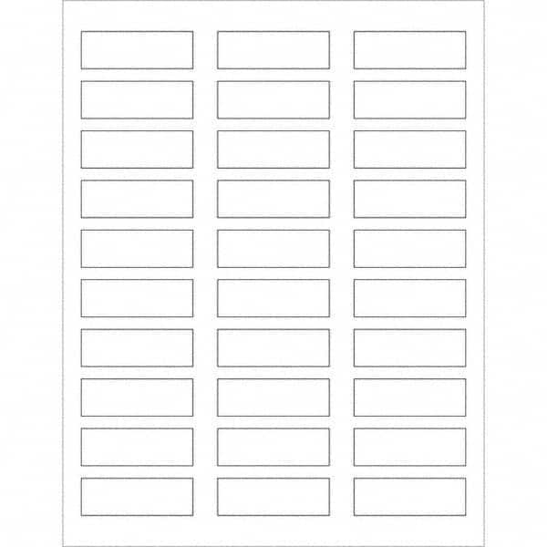 Tape Logic - Pack of (30), 100 Sheet 2-1/4" x 3/4" White Permanent Acrylic Laser Labels - Industrial Tool & Supply