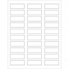 Tape Logic - Pack of (30), 100 Sheet 2-1/4" x 3/4" White Permanent Acrylic Laser Labels - Industrial Tool & Supply