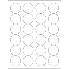 Tape Logic - Pack of (24), 100 Sheet 1.66" x 1-21/32" Clear Permanent Acrylic Laser Labels - Industrial Tool & Supply