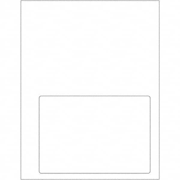 Tape Logic - Pack of (100), 1 Sheet 6-3/4" x 4-3/4" White Paper Laser Labels - Industrial Tool & Supply