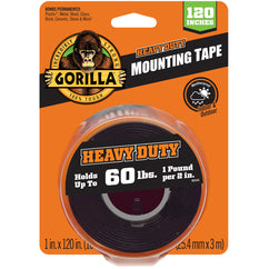 Gorilla Black Heavy Duty Mounting Tape XL 120″ - Industrial Tool & Supply
