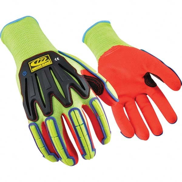 Ringers Gloves - Size M (9), ANSI Cut Lvl A6, Nitrile Coated Cut Resistant Gloves - Industrial Tool & Supply