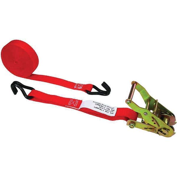 US Cargo Control - Slings & Tiedowns (Load-Rated) Type: Ratchet Tie Down Width (Inch): 1 - Industrial Tool & Supply