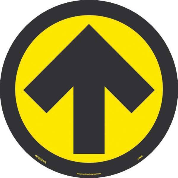 NMC - Adhesive Backed Floor Signs Message Type: COVID-19 Graphic Type: Arrow - Industrial Tool & Supply