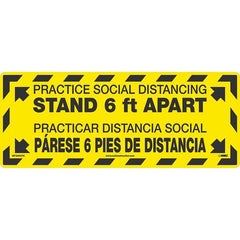 NMC - Adhesive Backed Floor Signs Message Type: COVID-19 Graphic Type: None - Industrial Tool & Supply