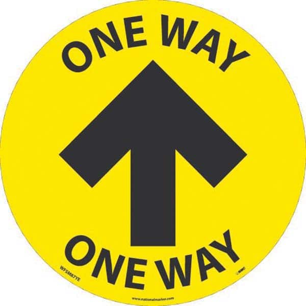 NMC - Adhesive Backed Floor Signs Message Type: COVID-19 Graphic Type: Arrow - Industrial Tool & Supply
